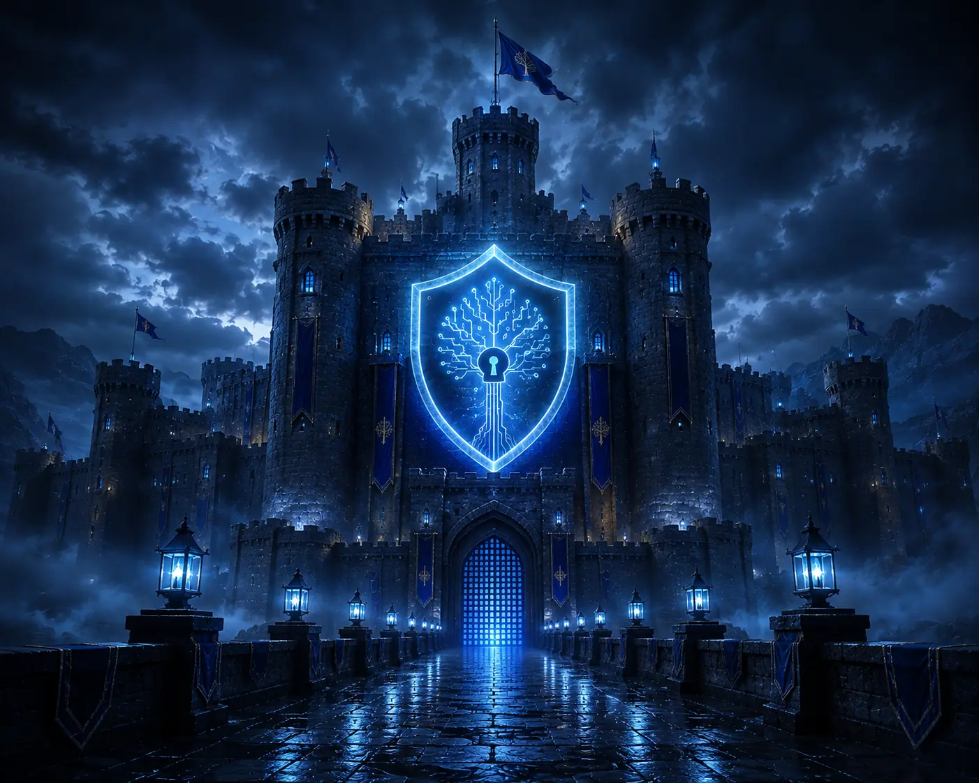 Cena de Escudo da Segurança